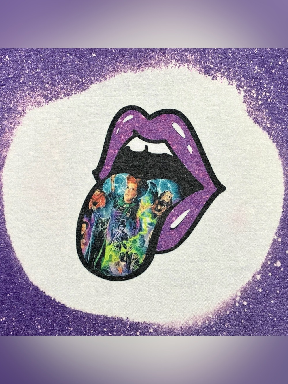 Halloween T-Shirt Acid Wash Hocus Pocus Rolling Stones Inspired Gildan Size 3XL